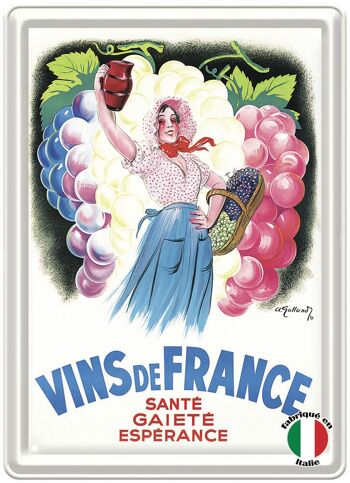 VINS DE FRANCE - Galland CP METAL 15X21