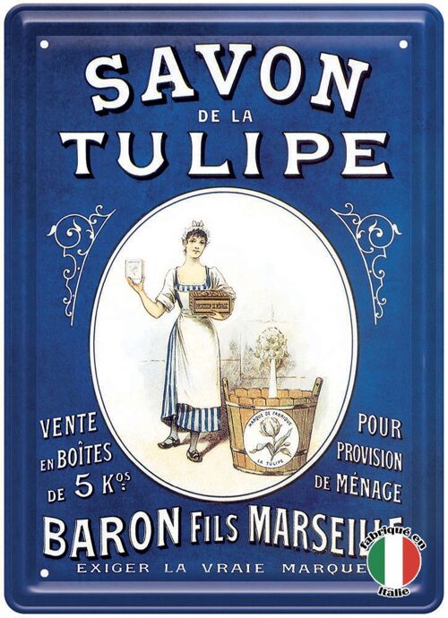 Savon de la tulipe 15x21 metal