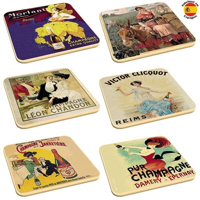 Posavasos Posavasos de champán juego de 6