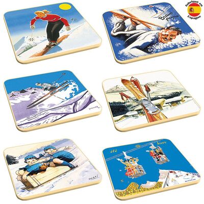 Montagne dessous de verre lot de 6