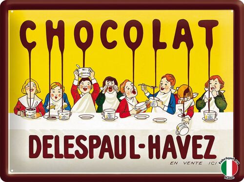 Chocolat delespaul plaque metal