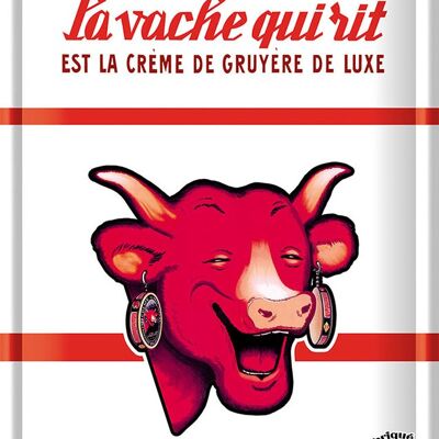 VACHE QUI RIT ROUGE ET BLANCE 30x40