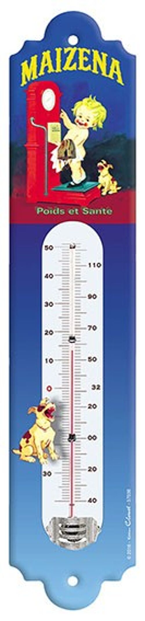 Thermomètre Vintage MAIZENA BALANCE - Auzolle THERMOMETRE PETIT MODELE