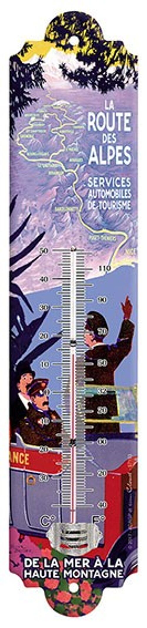 Thermomètre Vintage Route des alpes thermometre