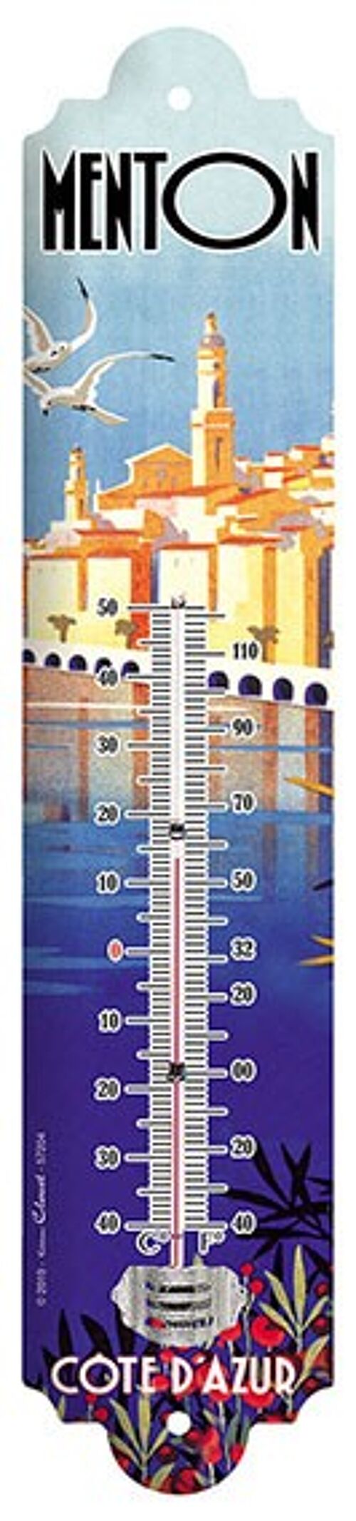 Thermomètre Vintage MENTON Beglia THERMOMETRE