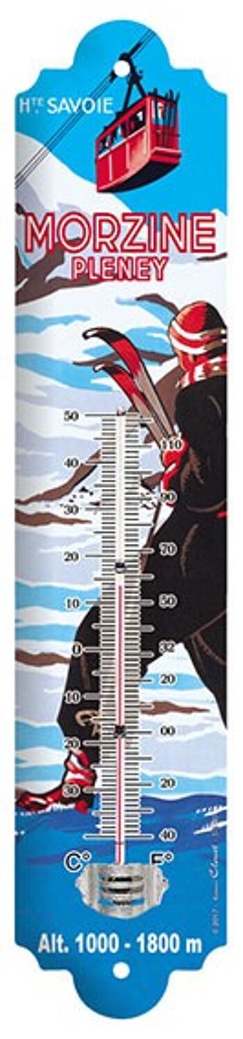 Thermomètre Vintage Morzine pleney - anonyme thermo touristique global