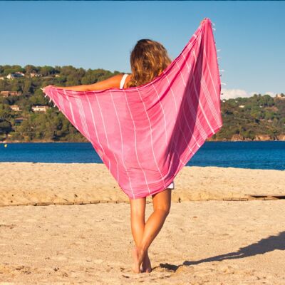 Lot de 20 serviettes Hamam "Classic Towels" | comme serviette de bain et de plage pour le sport et les voyages | coloré, classique, intemporel