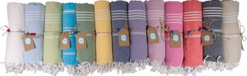 Lot de 20 serviettes Hamam "Classic Towels" | comme serviette de bain et de plage pour le sport et les voyages | coloré, classique, intemporel 2