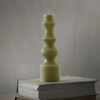 Beeswax candle "Aina" pistachio