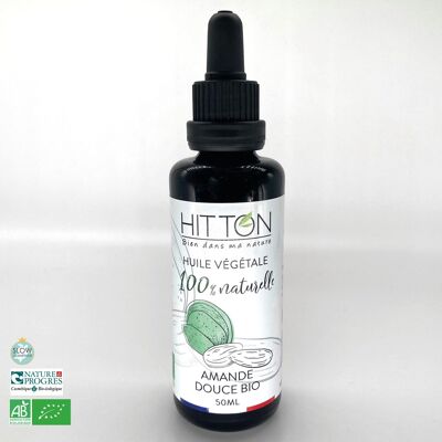 Organic sweet almond vegetable oil 50ml