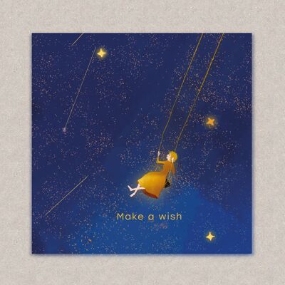 Greeting card, 'Make a wish!'
