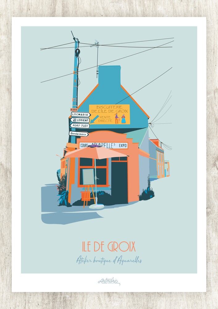 Groix / Atelier boutique Aquarelles