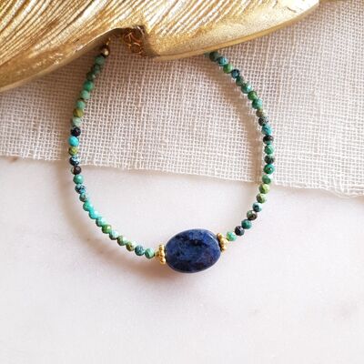 Bracelet turquoise, durmotierite - tierita