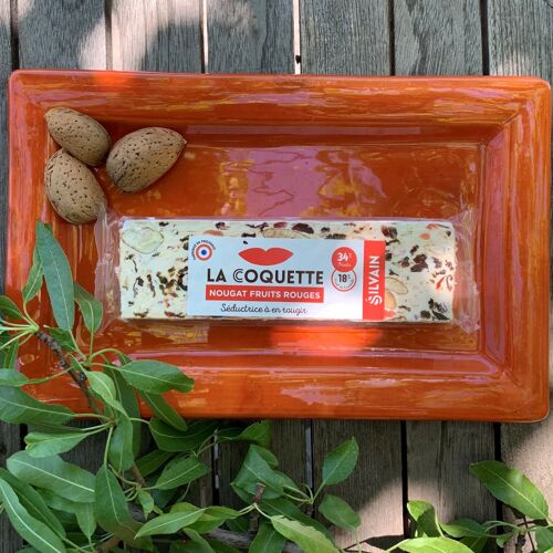 LA COQUETTE barre 100g NOUGAT BLANC AUX FRUITS ROUGES