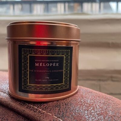 Bougie MELOPEE Thé, Fleur d'Hibiscus et gingembre