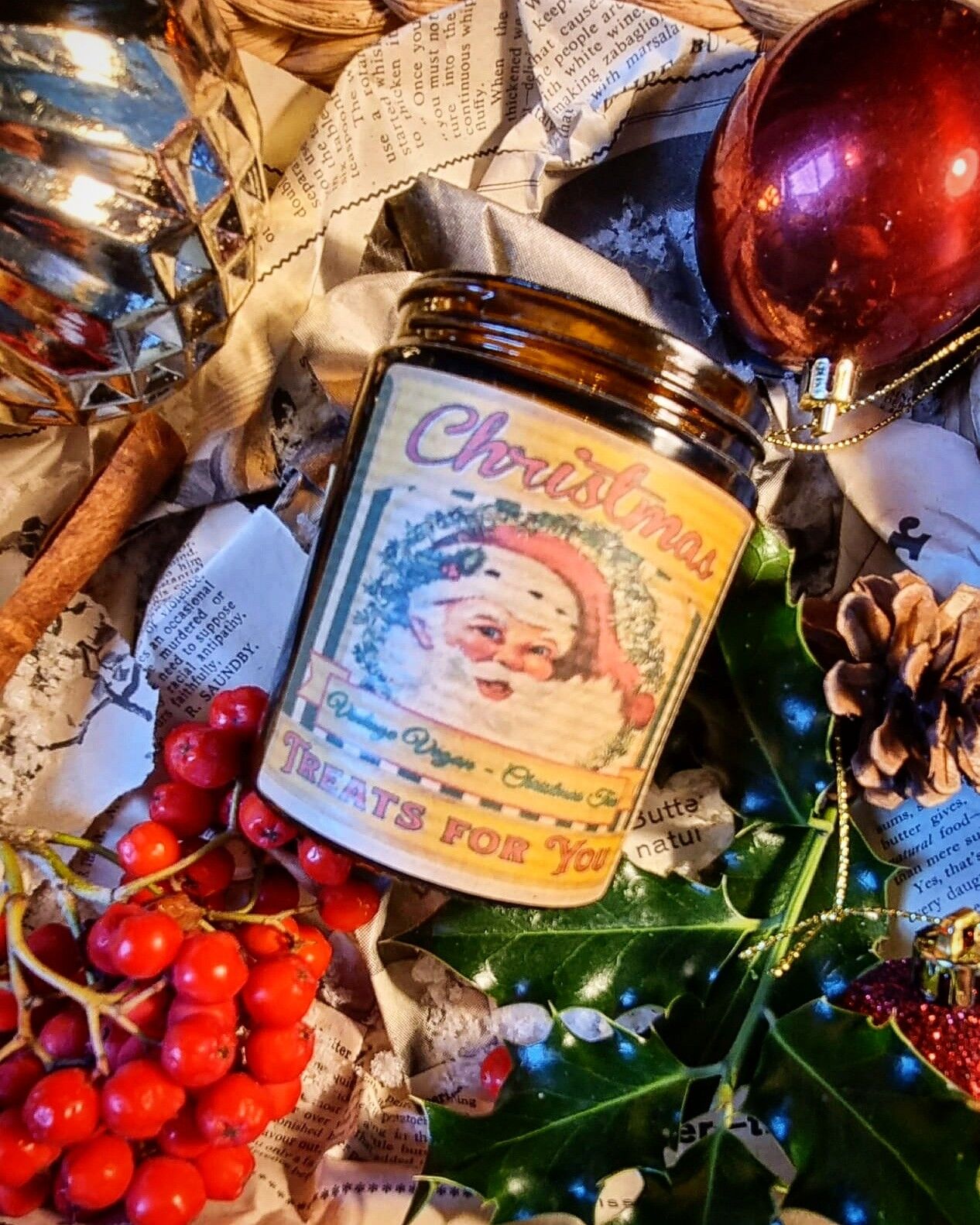 Arbre de Noël Bougie Vintage Végétalien