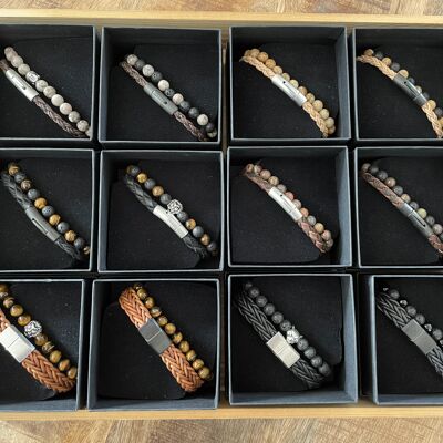 Display 11 newest handmade men's bracelets