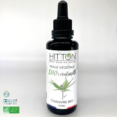 Organic hemp vegetable oil