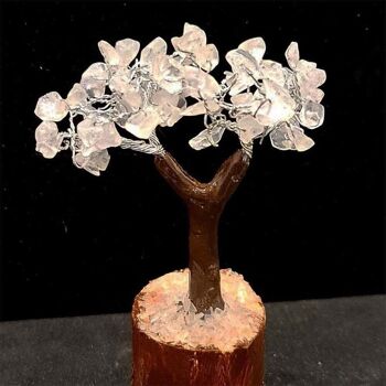 Mini arbre chakra, 60 perles, quartz transparent, 10 cm 4