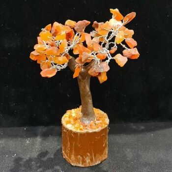 Mini Chakra Tree, 60 Perles, Cornaline Rouge, 10cm 4