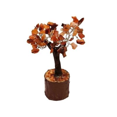 Mini Chakra Tree, 60 Beads, Red Carnelian, 10cm