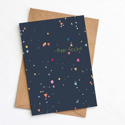 Carte d'anniversaire Navy Scatter