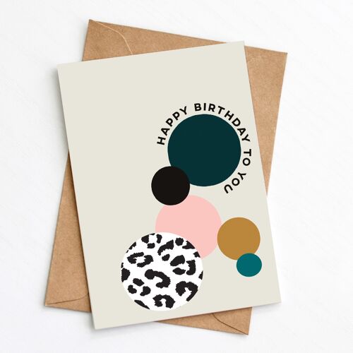 Circle Geometric Birthday Card