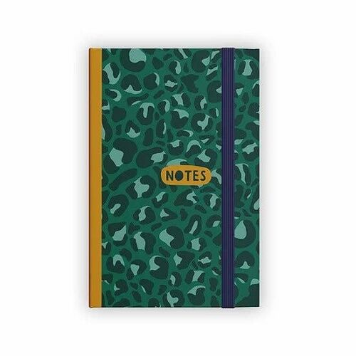 Green Leopard Print ‘notes’ A5 Notebook