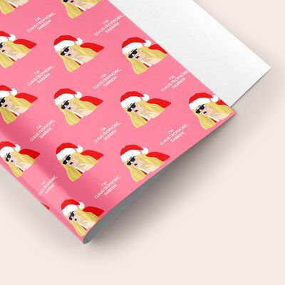 Gemma Collins, 'Darren!' Christmas Gift Wrap Sheet 50x70cm