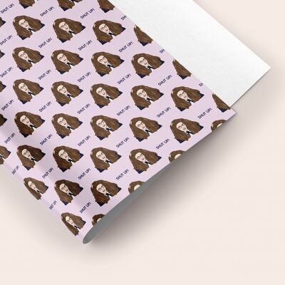 Shut up! Princess Diaries funny Gift Wrap Sheet 50x70cm