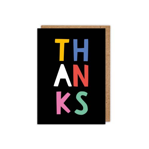 Thanks, Letters Greetings Card