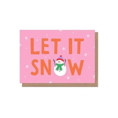 Biglietto natalizio tipo Let It Snow A6