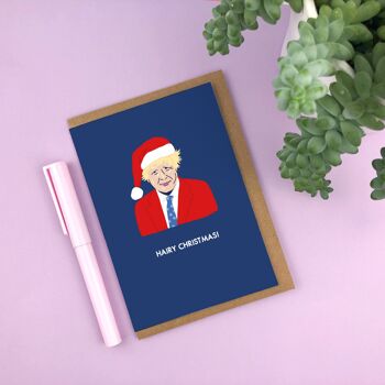 Carte de Noël des célébrités « Hairy Christmas » de Boris Johnson 2