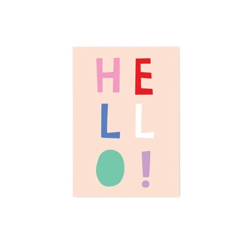 HELLO letters positive A6 Postcard