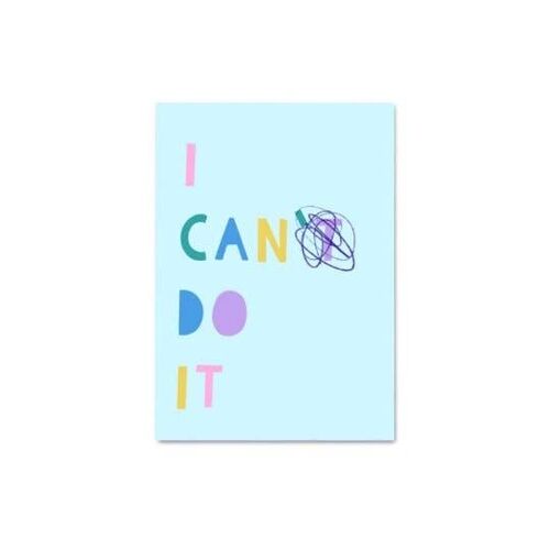 I Can Do It typographic motivational Postcard