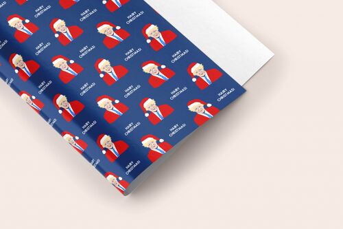 Hairy Christmas! Boris Johnson Gift Wrap Sheet 50x70cm