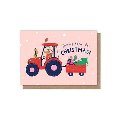 Driving Home for Christmas A6 Greetings Card