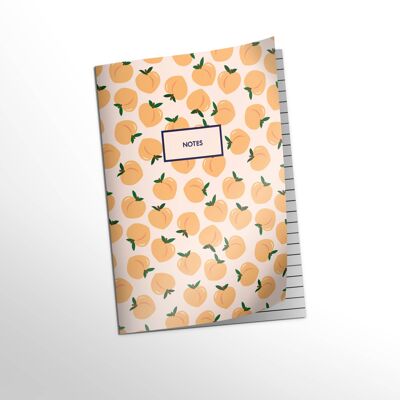 Peaches print 'notes' mini A6 48 page contemporary Notebook