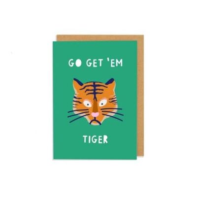 Go Get 'em Tiger  Good Luck. / Leaving Greetings Card