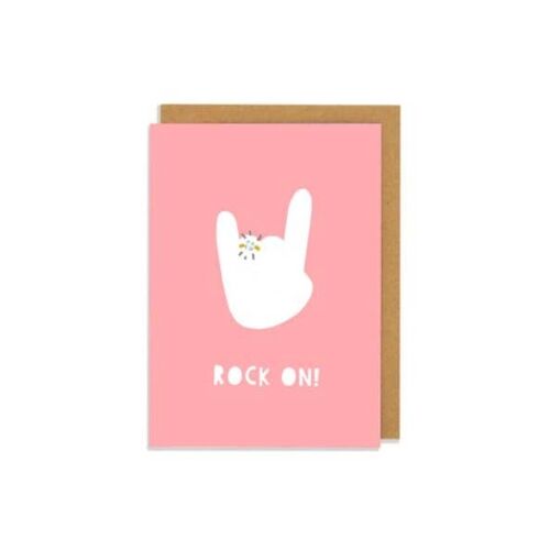 Rock on- Engagement Greetings Card