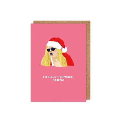 Gemma Collins Celebrity inspirierte a6 Weihnachtskarte