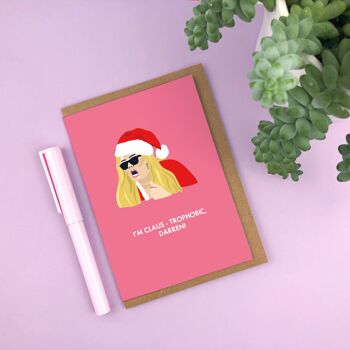 Gemma Collins Celebrity inspiré carte de Noël a6 2