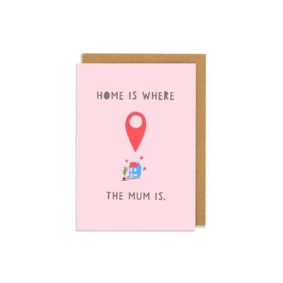 Home Is Where the Mum Is - Mother's Greetings Card