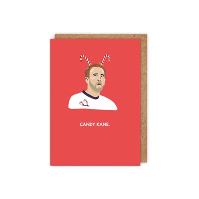 Tarjeta de Navidad A6 inspirada en celebridades de Harry Kane Punny