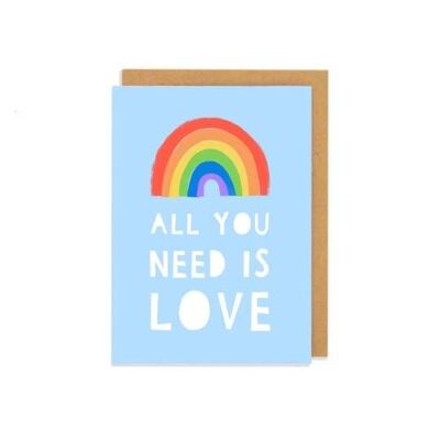 Todo lo que necesitas es tarjeta de felicitación de amor