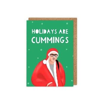 Les vacances sont Cummings - Carte de Noël de Dominic Cummings 1