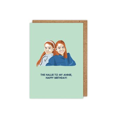 The Parent Trap- Annie and Hallie A6 celebrity Birthday Card