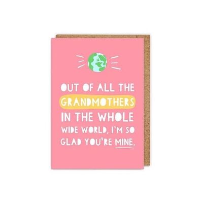 "De toutes les grands-mères..." Carte de vœux