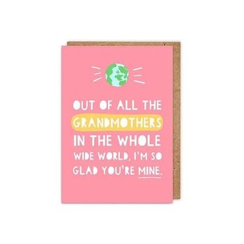 "De toutes les grands-mères..." Carte de vœux 1