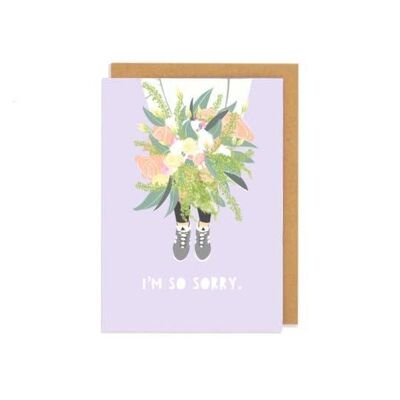 I'm So Sorry - flower bunch apology/ sympathyGreetings Card